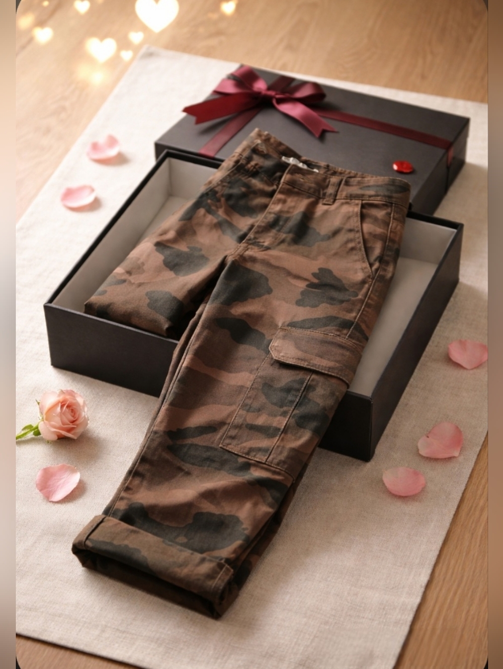 90's Cargo Pants Brown and Olive Camo Cargo Pants - Picture 2 of 8